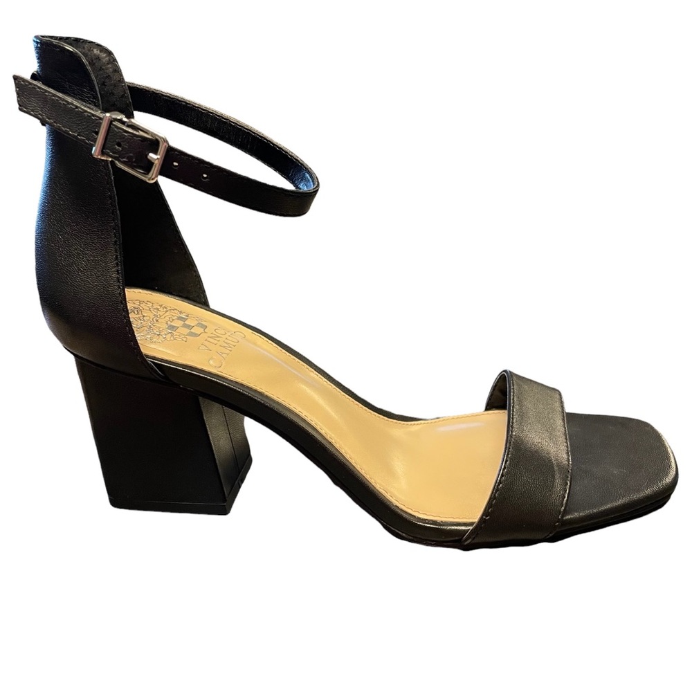 8M Vince Camuto Black Nappa Block Heel-Pre-owned-in great condition-see photos.